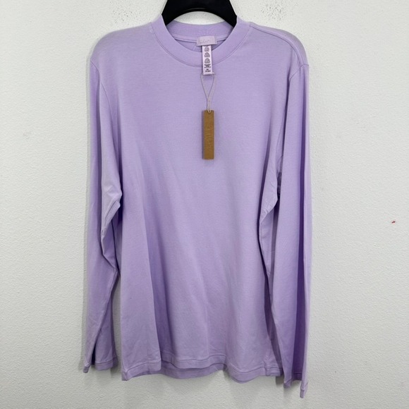 SKIMS Tops - SKIMS Modal Soft Lounge Long Sleeve T Shirt Top Lilac Purple XS Extra‎ Small New